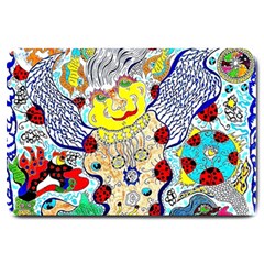 Supersonic Ladybug Angel Power Large Doormat by chellerayartisans