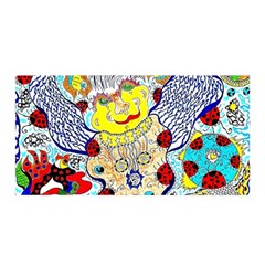 Supersonic Ladybug Angel Power Satin Wrap 35  X 70  by chellerayartisans