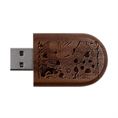 Supersonic Ladybug Angel Power Wood Oval Usb Flash Drive by chellerayartisans