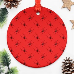 Spiders Pattern Seamless Arachnids Ornament (round)