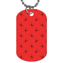 Spiders Pattern Seamless Arachnids Dog Tag (two Sides)