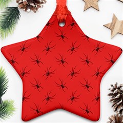 Spiders Pattern Seamless Arachnids Star Ornament (two Sides)