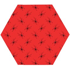 Spiders Pattern Seamless Arachnids Wooden Puzzle Hexagon