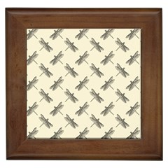 Dragonfy Insect Pattern Framed Tile