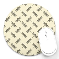 Dragonfy Insect Pattern Round Mousepad