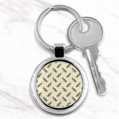 Dragonfy Insect Pattern Key Chain (round)