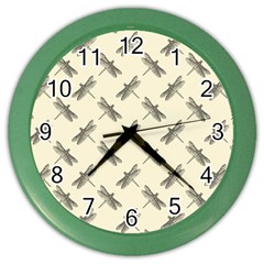 Dragonfy Insect Pattern Color Wall Clock by Maspions