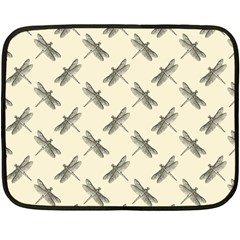 Dragonfy Insect Pattern Fleece Blanket (mini) by Maspions