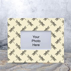 Dragonfy Insect Pattern White Tabletop Photo Frame 4 x6  by Maspions