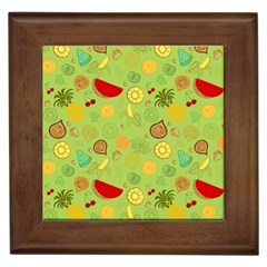 Art Fruits Pattern Framed Tile by Maspions