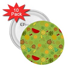 Art Fruits Pattern 2 25  Buttons (10 Pack) 