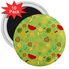 Art Fruits Pattern 3  Magnets (10 Pack) 