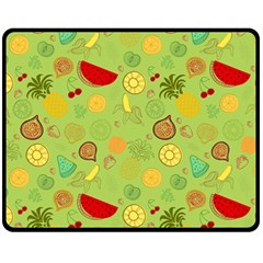 Art Fruits Pattern Fleece Blanket (medium)