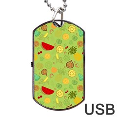 Art Fruits Pattern Dog Tag Usb Flash (one Side)