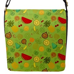 Art Fruits Pattern Flap Closure Messenger Bag (s)