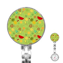 Art Fruits Pattern Stainless Steel Nurses Watch by Maspions