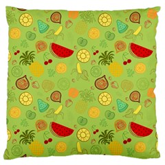 Art Fruits Pattern Large Premium Plush Fleece Cushion Case (one Side)