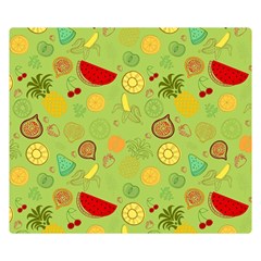 Art Fruits Pattern Two Sides Premium Plush Fleece Blanket (kids Size)