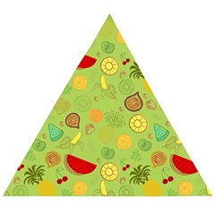 Art Fruits Pattern Wooden Puzzle Triangle