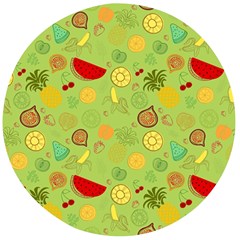 Art Fruits Pattern Wooden Bottle Opener (round)