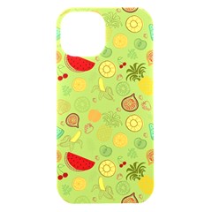 Art Fruits Pattern Iphone 15 Black Uv Print Pc Hardshell Case by Maspions