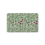 Swirls Foliage Leaves Green Magnet (Name Card) Front