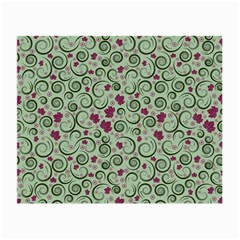 Swirls Foliage Leaves Green Small Glasses Cloth