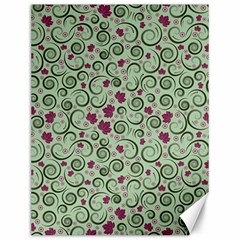 Swirls Foliage Leaves Green Canvas 12  X 16 