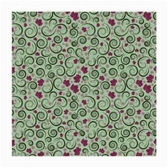 Swirls Foliage Leaves Green Medium Glasses Cloth (2 Sides)