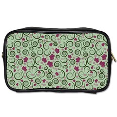 Swirls Foliage Leaves Green Toiletries Bag (one Side)