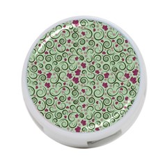 Swirls Foliage Leaves Green 4-port Usb Hub (two Sides)