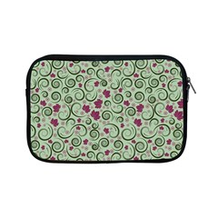 Swirls Foliage Leaves Green Apple Ipad Mini Zipper Cases