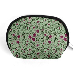 Swirls Foliage Leaves Green Accessory Pouch (medium)