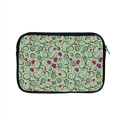 Swirls Foliage Leaves Green Apple Macbook Pro 15  Zipper Case