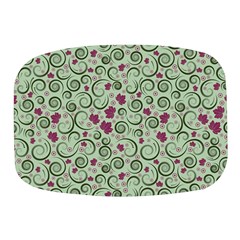 Swirls Foliage Leaves Green Mini Square Pill Box