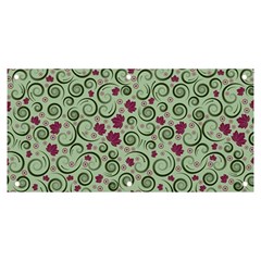 Swirls Foliage Leaves Green Banner And Sign 6  X 3 