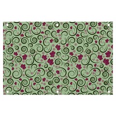 Swirls Foliage Leaves Green Banner And Sign 6  X 4 