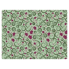 Swirls Foliage Leaves Green Two Sides Premium Plush Fleece Blanket (baby Size)