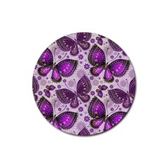 Butterflies Butterfly Insect Animal Nature Rubber Coaster (round)