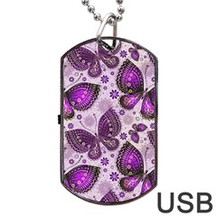 Butterflies Butterfly Insect Animal Nature Dog Tag Usb Flash (one Side)