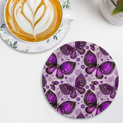 Butterflies Butterfly Insect Animal Nature Uv Print Round Tile Coaster by Maspions