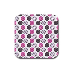 Pattern Seamless Design Decorative Rubber Square Coaster (4 Pack)