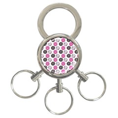 Pattern Seamless Design Decorative 3-ring Key Chain