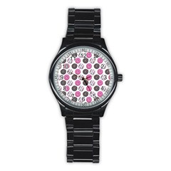 Pattern Seamless Design Decorative Stainless Steel Round Watch by Maspions