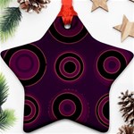 Mazipoodles Retro Circles Revisited - Blackcurrant Blackcherry Black Ornament (Star) Front