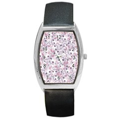 Sweet Kawaii Kitty Pattern (ai) Bk Barrel Style Metal Watch