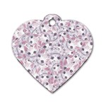 Sweet Kawaii Kitty Pattern (ai) Bk Dog Tag Heart (One Side) Front