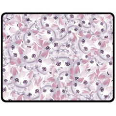 Sweet Kawaii Kitty Pattern (ai) Bk Fleece Blanket (medium)