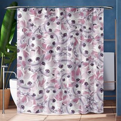 Sweet Kawaii Kitty Pattern (ai) Bk Shower Curtain 60  X 72  (medium)  by dflcprintsclothing