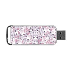 Sweet Kawaii Kitty Pattern (ai) Bk Portable Usb Flash (one Side) by dflcprintsclothing